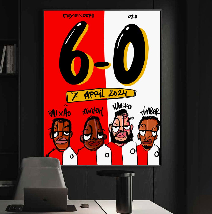 6-0 poster Feyenoord Ajax 7 april 2024