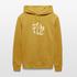 Witte letters Zwolle hoodie. Uniseks bio-hoodie. - oker