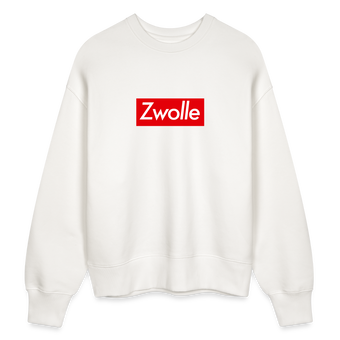 Zwolle trui. Uniseks oversize bio-sweater. - OFF WHITE