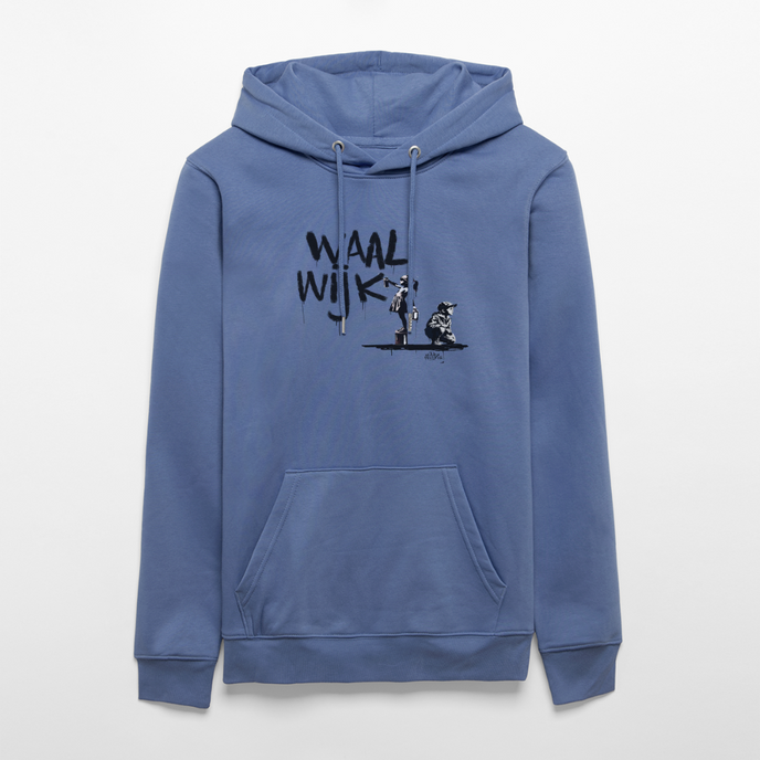 Boefjes Waalwijk.Uniseks bio-hoodie. - blauw