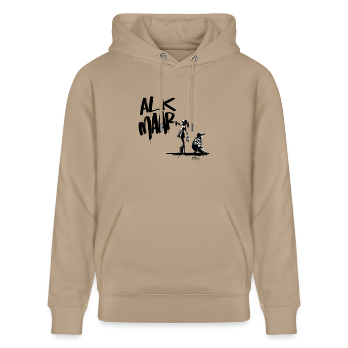 Boefjes Alkmaar. Uniseks bio-hoodie. - beige