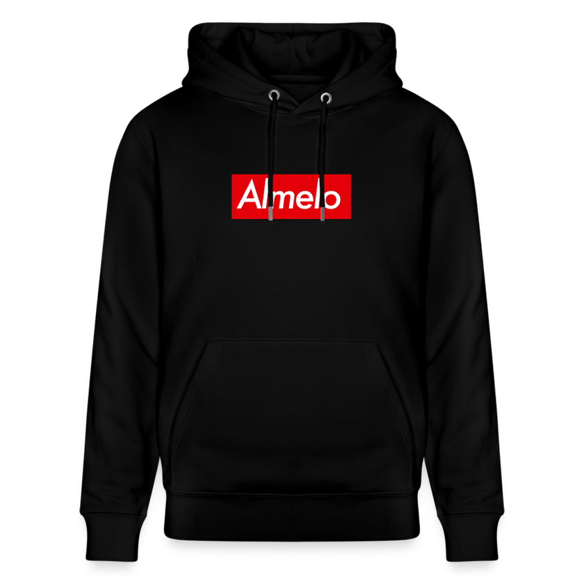 Almelo hoodie. Uniseks bio-hoodie. - zwart