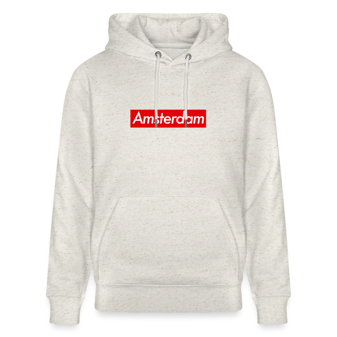 Amsterdam hoodie. Uniseks bio-hoodie. - beige gemêleerd