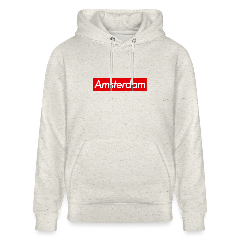 Amsterdam hoodie. Uniseks bio-hoodie. - beige gemêleerd