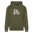 Witte letters Eindhoven trui. Uniseks bio-hoodie. - kakigroen