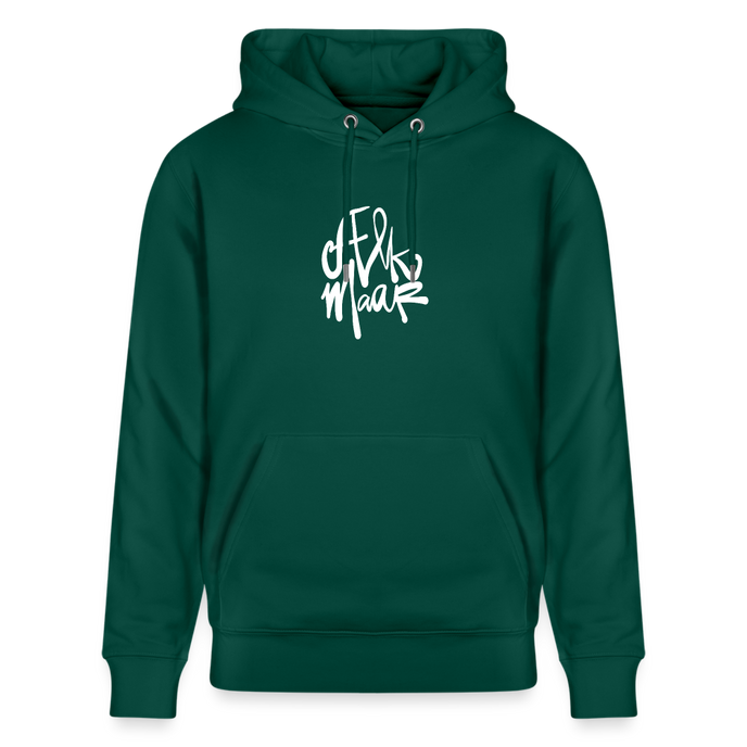 Witte letters Alkmaar trui. Uniseks bio-hoodie. - forest