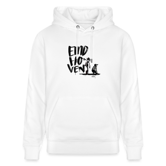 Boefjes Eindhoven. Uniseks bio-hoodie. - wit