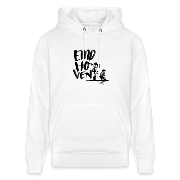 Boefjes Eindhoven. Uniseks bio-hoodie. - wit