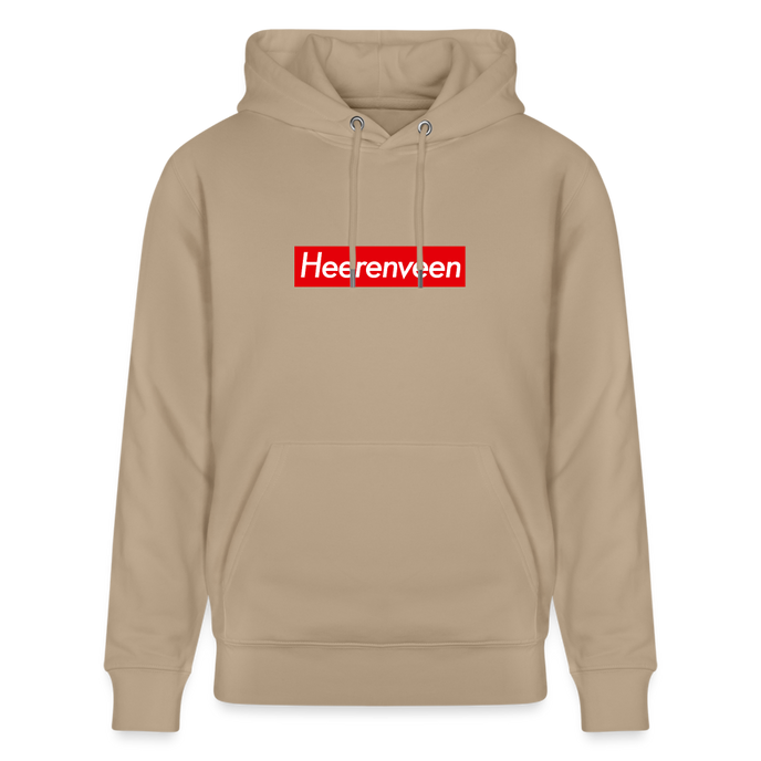 Heerenveen hoodie. Uniseks bio-hoodie. - beige