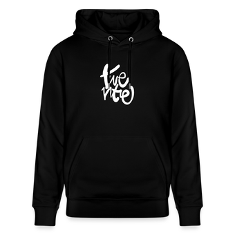 Witte letters Twente trui. Uniseks bio-hoodie. - zwart