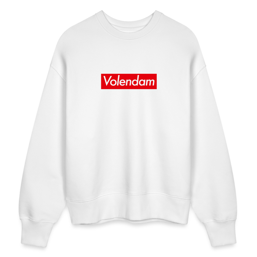 Volendam trui. Uniseks oversize bio-sweater. - wit