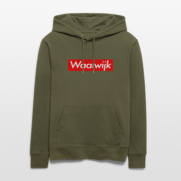 Waalwijk hoodie. Uniseks bio-hoodie. - kakigroen