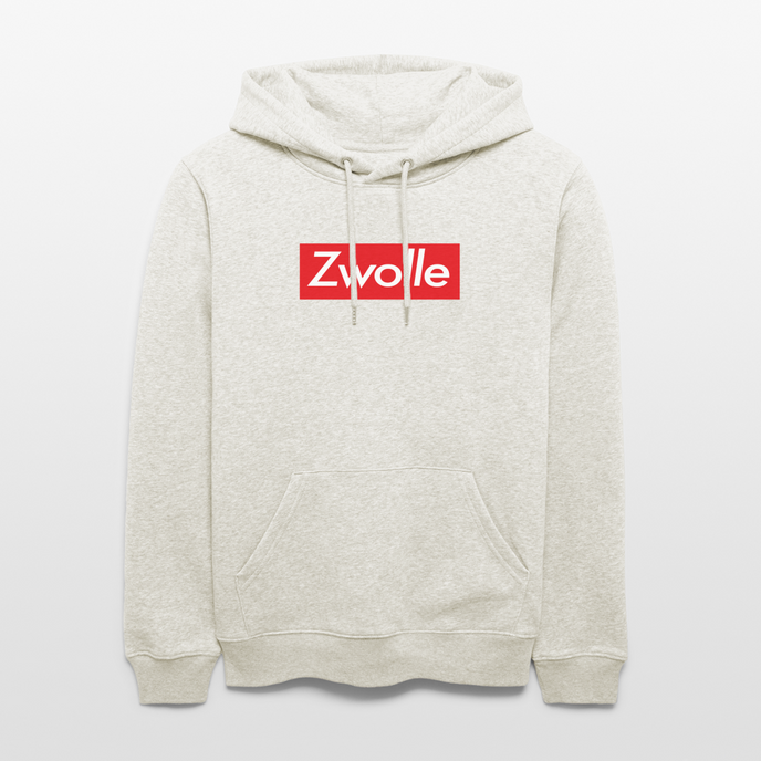 Zwolle hoodie. Uniseks bio-hoodie. - beige gemêleerd