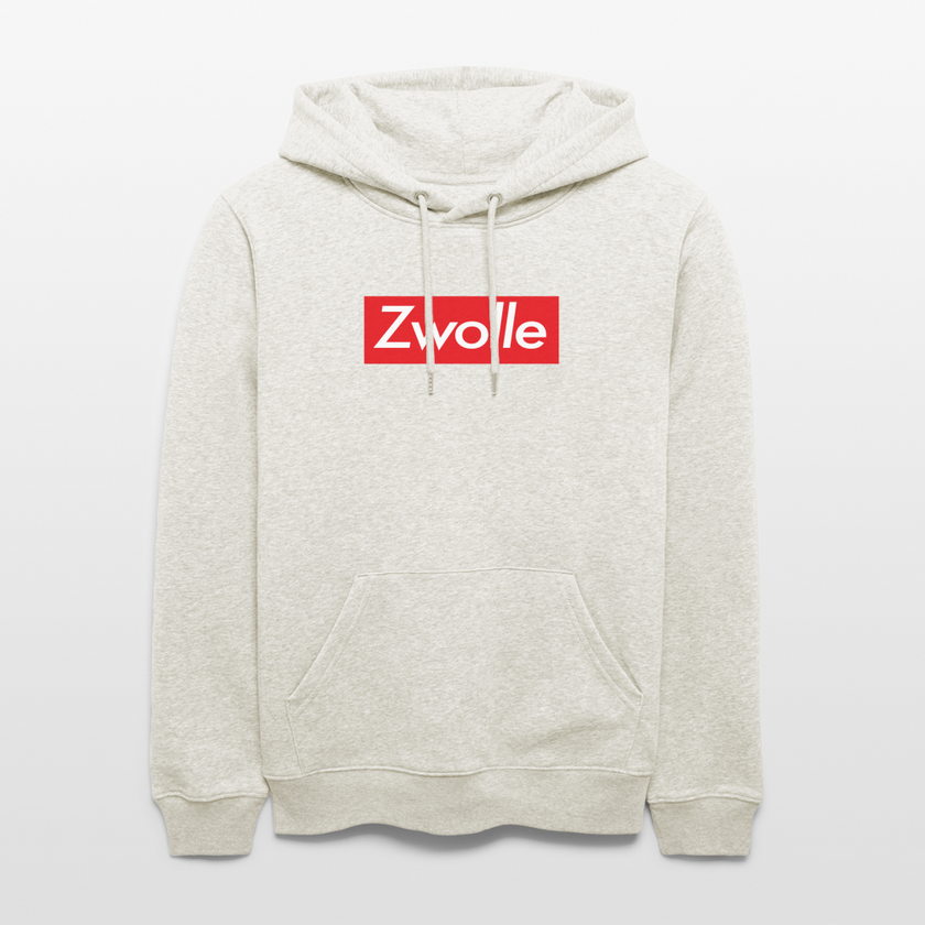 Zwolle hoodie. Uniseks bio-hoodie. - beige gemêleerd