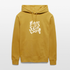 Witte letters Amsterdam trui. Uniseks bio-hoodie. - oker