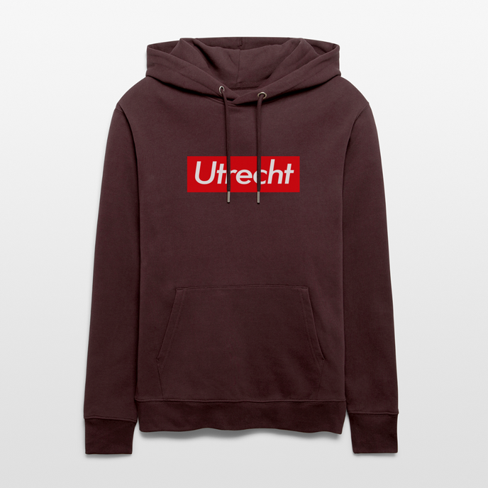 Utrecht hoodie. Uniseks bio-hoodie. - maroon