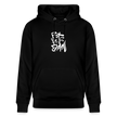 Witte letters Rotterdam trui. Uniseks bio-hoodie. - zwart