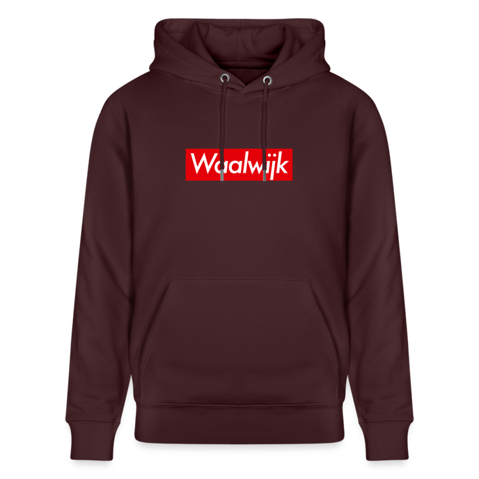 Waalwijk hoodie. Uniseks bio-hoodie. - maroon