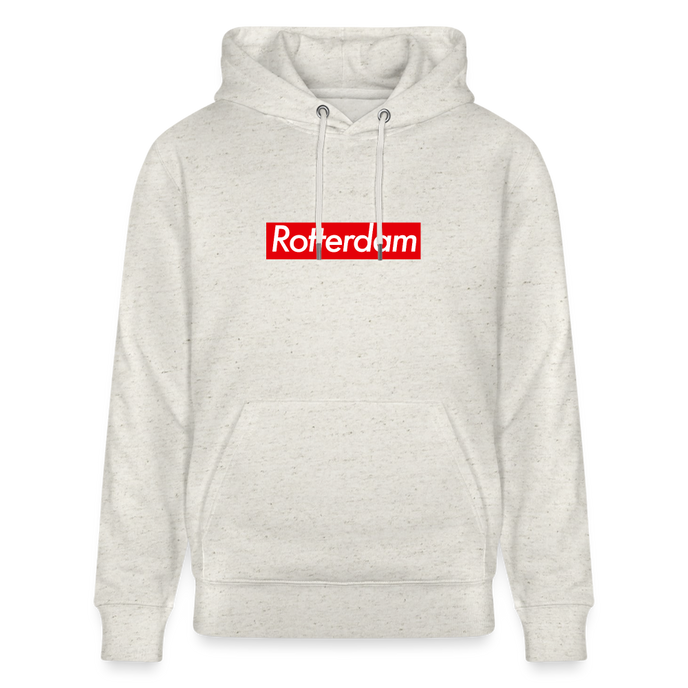 Rotterdam hoodie. Uniseks bio-hoodie. - beige gemêleerd