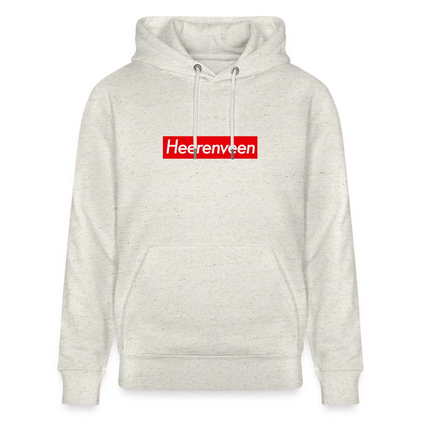 Heerenveen hoodie. Uniseks bio-hoodie. - beige gemêleerd