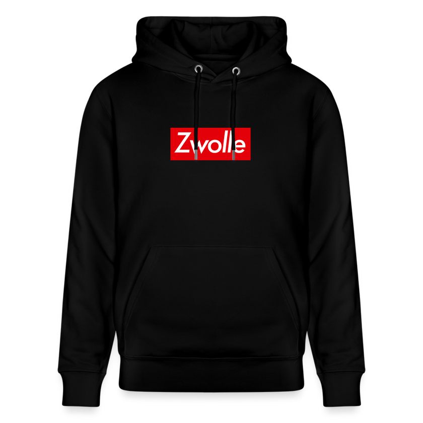 Zwolle hoodie. Uniseks bio-hoodie. - zwart