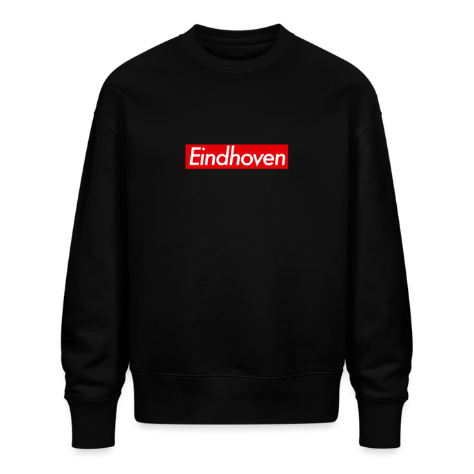 Eindhoven trui . Uniseks oversize bio-sweater. - zwart