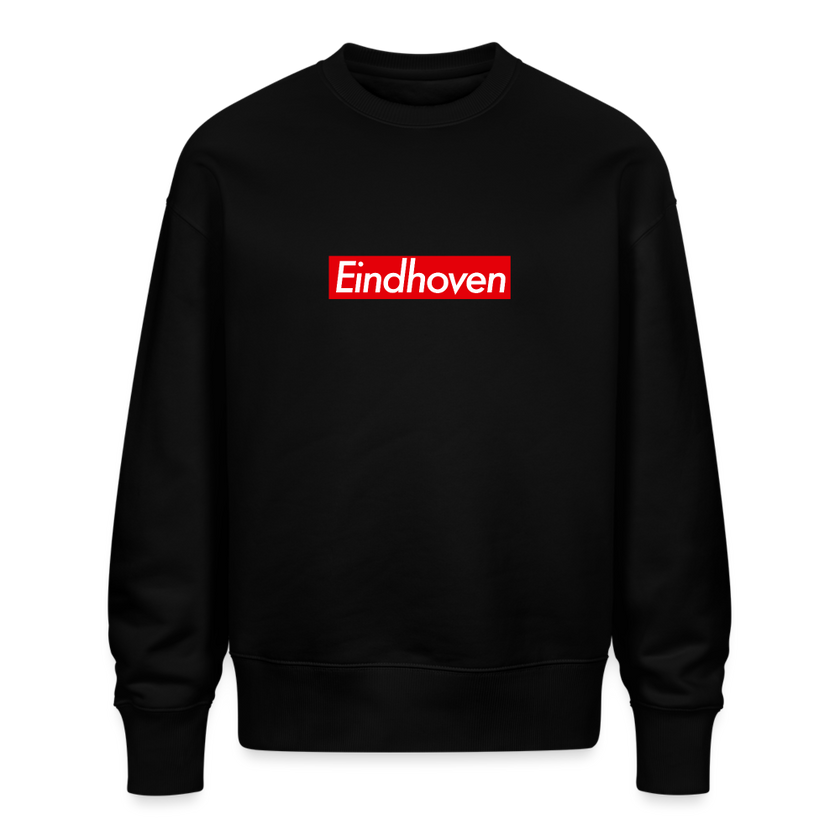 Eindhoven trui . Uniseks oversize bio-sweater. - zwart