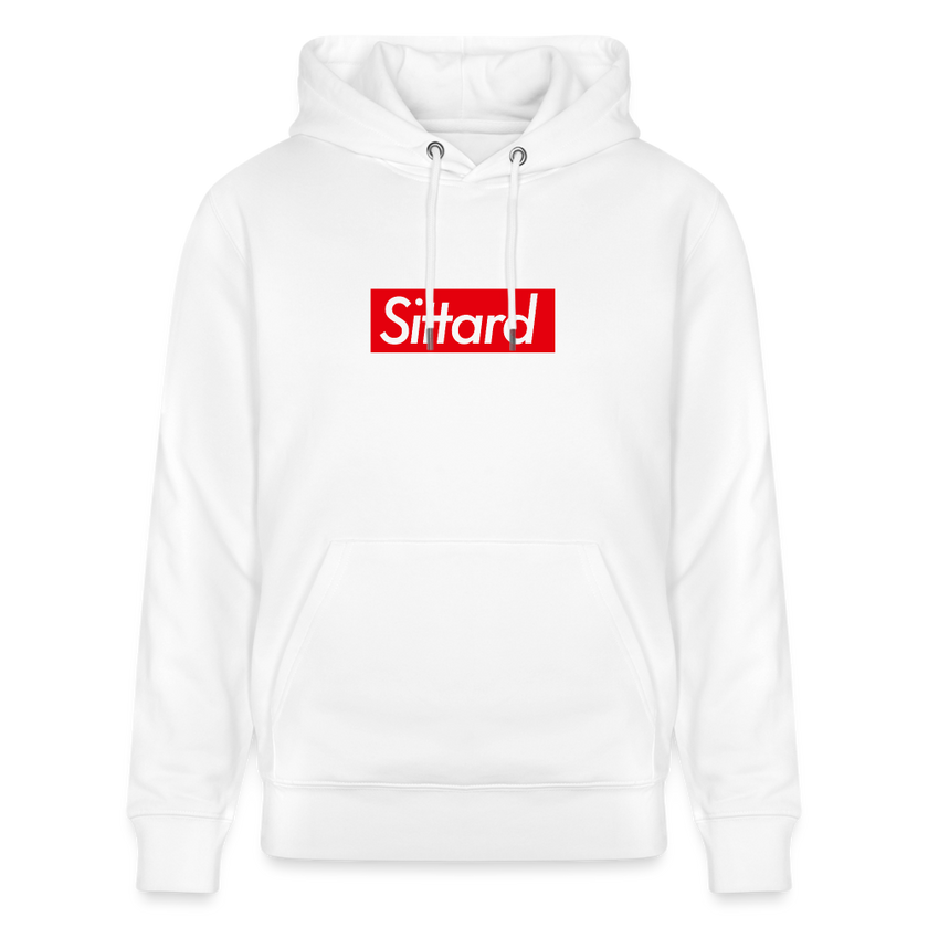 Sittard hoodie. Uniseks bio-hoodie. - wit