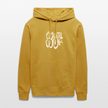 Witte letters Waalwijk hoodies. Uniseks bio-hoodie. - oker