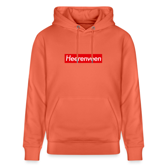 Heerenveen hoodie. Uniseks bio-hoodie. - lichtrood