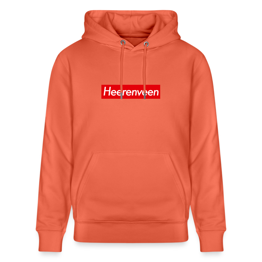 Heerenveen hoodie. Uniseks bio-hoodie. - lichtrood