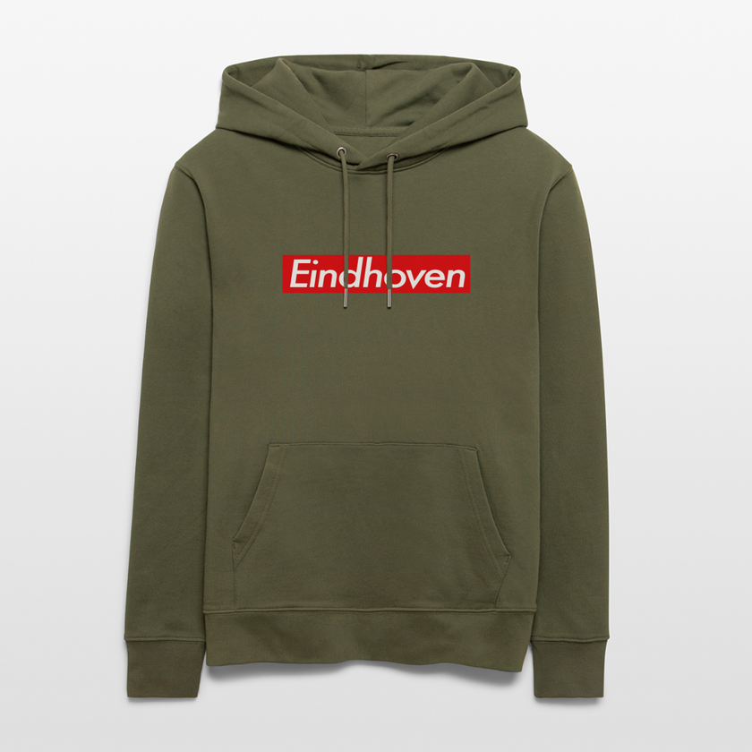 Eindhoven hoodie. Uniseks bio-hoodie. - kakigroen