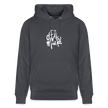 Witte letters Alkmaar trui. Uniseks bio-hoodie. - indigo