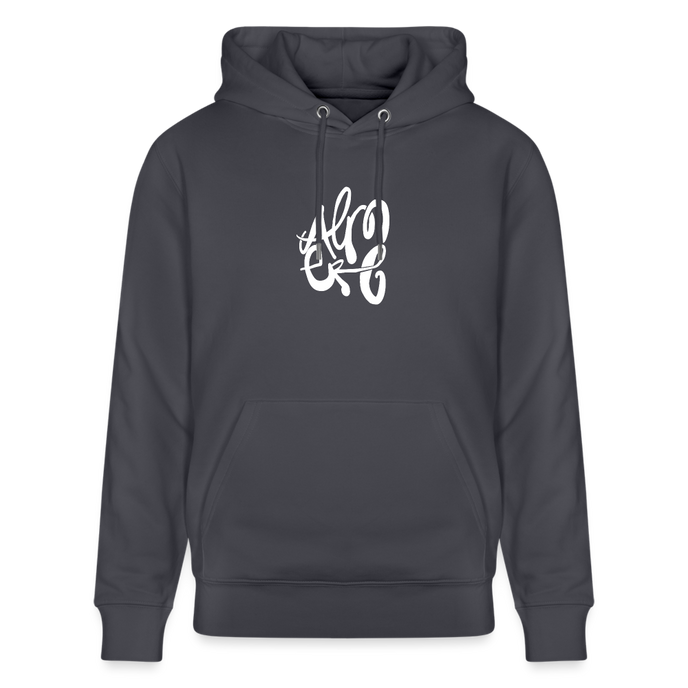 Witte letters Almere trui. Uniseks bio-hoodie. - indigo