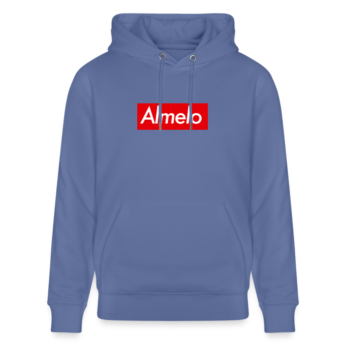 Almelo hoodie. Uniseks bio-hoodie. - blauw