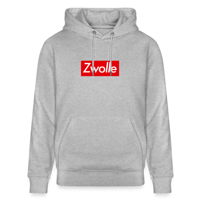 Zwolle hoodie. Uniseks bio-hoodie. - grijs gemêleerd