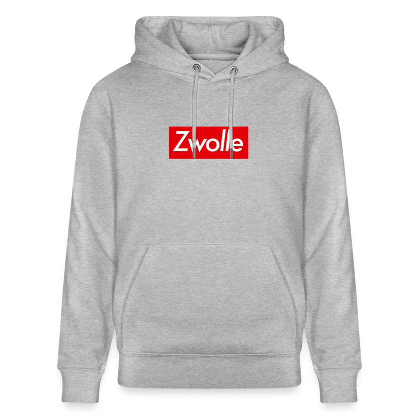 Zwolle hoodie. Uniseks bio-hoodie. - grijs gemêleerd