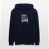 Witte letters Rotterdam trui. Uniseks bio-hoodie. - marine