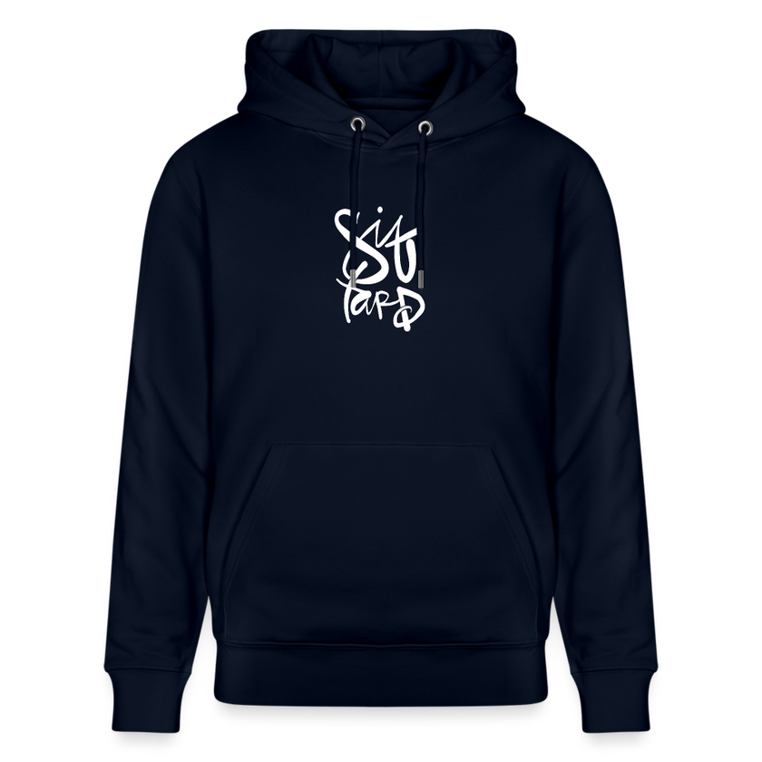 Witte letters Sittard trui. Uniseks bio-hoodie. - marine