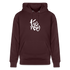 Witte letters Twente trui. Uniseks bio-hoodie. - maroon