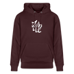 Witte letters Zwolle hoodie. Uniseks bio-hoodie. - maroon