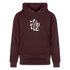 Witte letters Zwolle hoodie. Uniseks bio-hoodie. - maroon