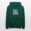 Witte letters Amsterdam trui. Uniseks bio-hoodie. - forest