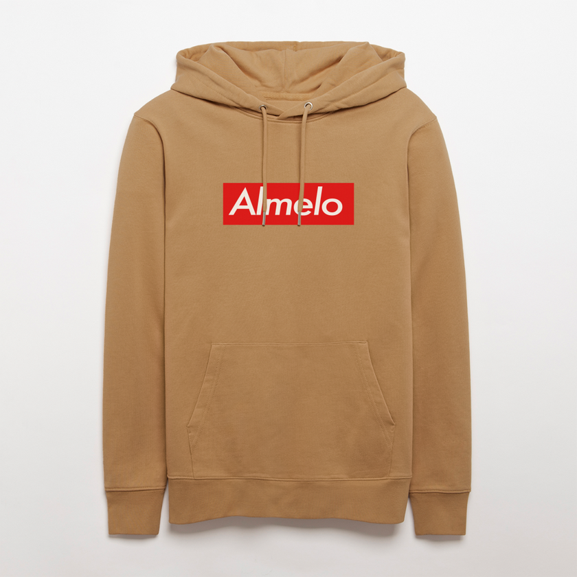 Almelo hoodie. Uniseks bio-hoodie. - Latte