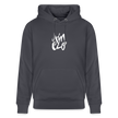 Witte letters Almelo trui. Uniseks bio-hoodie. - indigo