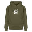 Witte letters Volendam hoodie. Uniseks bio-hoodie. - kakigroen