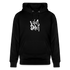 Witte letters Volendam hoodie. Uniseks bio-hoodie. - zwart