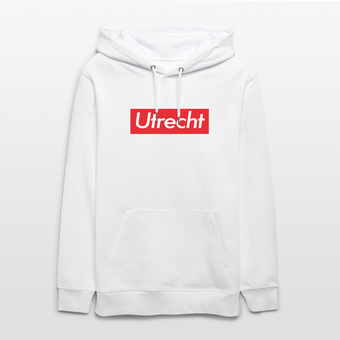 Utrecht hoodie. Uniseks bio-hoodie. - wit