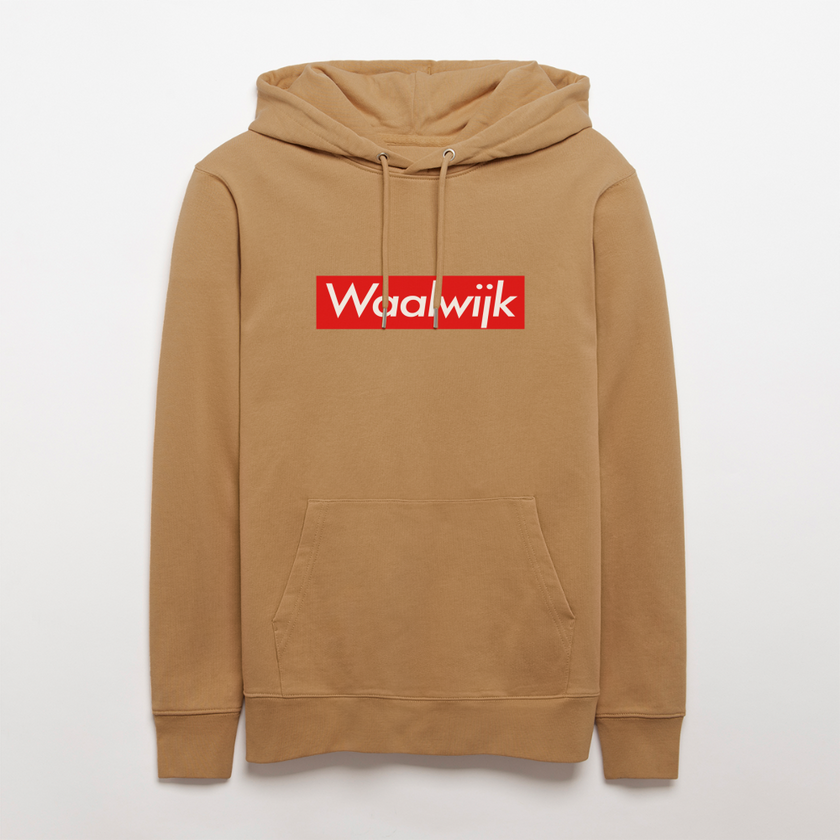 Waalwijk hoodie. Uniseks bio-hoodie. - Latte