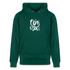 Witte letters Nijmegan trui. Uniseks bio-hoodie. - forest